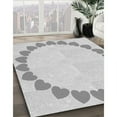 thumbnail image 2 of Ahgly Company Indoor Round Patterned Platinum Gray Area Rugs, 6' Round, 2 of 6