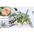 thumbnail image 3 of Artificial Flower Bouquet Wedding Party flower bouquet simulation Simulation Floral Decor Home Decoration Fake Flower, Champagne, 3 of 9