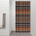 thumbnail image 3 of Small Stall Narrow Shower Curtain 36"W x 72"L – Tropical Bohemian Leaves, Mid-Century Abstract Boho Botanical Bathroom Decor, Vintage Floral Palm Leaf Pattern, Rustic Tribal Folk Style, 3 of 5