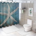 thumbnail image 7 of Awypu Nautical Starfish Vintage Star Blue Sea Beachy Chic Modern Bathroom Decor Waterproof Shower Curtain Multiple Sizes White, 7 of 7