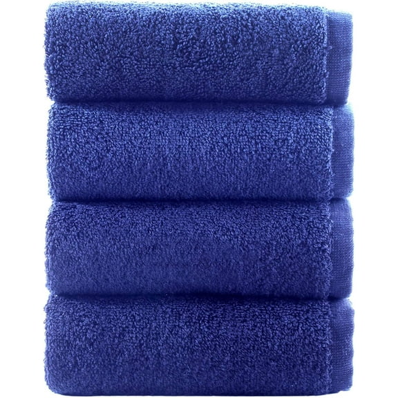 Royal Blue 13x13 Inch Turkish Cotton Face Towel Set Hotel Quality Absorbent Cleansing Towels