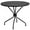 Black, variant on Afuera Living 35.25" Round Steel Flower Print Patio Dining Table in White
