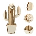 thumbnail image 4 of EeaseCA 1 Set DIY Wooden Hollow Out Assembly Cactus Ornament Home Tabletop Decoration, 4 of 8