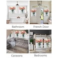 thumbnail image 3 of Spring Red Tulip Short Blackout Curtains 36 Inch Long Watercolor Flower Wood Grain Rod Pocket Kitchen Curtains, 2 Panels Thermal Insulated Room Darkening Drapes for Bedroom, 30"W x 36"L, 3 of 5