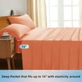 thumbnail image 5 of SONORO KATE Bed Sheets Set, 1800 Series Microfiber Deep Pocket 4 Pieces Luxury Soft Sheet Set, Queen, Coral, 5 of 8