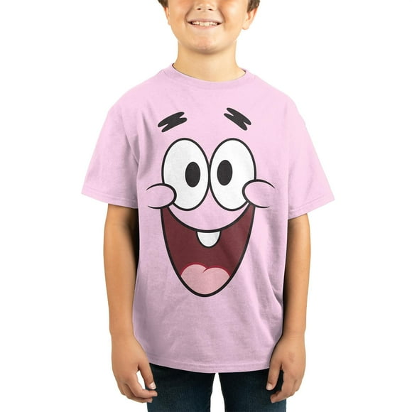 SpongeBob SquarePants Patrick Star Face Big Smile Kids Pink T-Shirt