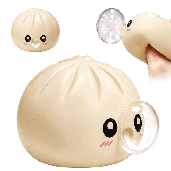 YATingW 2026 Upgrade Dumpling Bubble Squeeze Stress Relief Toy, New Dumpling Squishy Blow Bubbles, Anxiety Relief Fidget Toy for Kids Adults Party Gift(White)