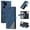 Blue, variant on Wallet Case for Google Pixel 6, Premium PU Leather with Strap Wristlet [RFID Blocking] 3 Card Holders & Slide Cash Slot Flip Kickstand Function Magnetic Closure Folio Purse Case, Blue