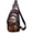 E 8013 Coffee, variant on Men Outdoor Casual Travel Hiking  Crossbody Chest Sling Bag Rig One  Strap Bag Backpack Men Leather