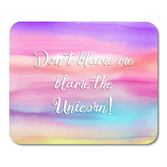 SIDONKU Watercolor Rainbow Funny Unicorn on Watercolour Colorful Gradient Mousepad Mouse Pad Mouse Mat 9x10 inch