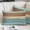 turquoise, variant on Farmhouse Burnt Orange Brown Pillow Covers, Linen Long Throw Pillow Case, Vintage Wooden Striped Holiday Pillow Protector Decorative Cushion Cover for Living Room/Bedroom 12" x 20"