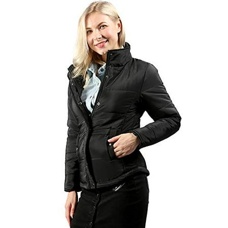 - High neck puffer jacket