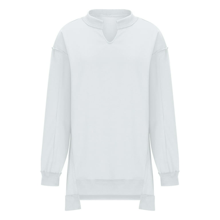 Xysaqa Women's Casual V-Neck Tunic Sweatshirt Long Sleeve Xysaqa Women's Casual V-Neck Tunic Sweatshirt Long Sleeve