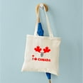 thumbnail image 6 of CafePress - I Love Canada Canadian Moose Tote Bag - Unisex Canvas Tote Bag, Beige, 1-Piece, 6 of 8