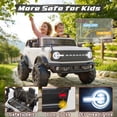 thumbnail image 5 of Ford Bronco Ride on Toy Car 2 Seater, 24V Powered Ride on Car with Remote Control, Electric Car for Kids Toddlers w/Bluetooth, 4 Wheelers Truck for Boys Girls Ages 3-8, White, 5 of 8