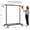 250LBS-59''W-black, variant on Adjustable Floor-to-Ceiling Metal Clothing Rack with Wheels, Portable Garment Hanger for Bedroom Storage