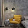 thumbnail image 2 of LNGOOR LED Wall Light, Round Crescent Wall Lamp, Moon Night Staircase Aisle Bedroom Living Room Lamps, White, 2 of 7