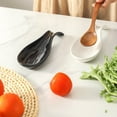 thumbnail image 4 of Tikooere Large 8.7-Inch Ceramic Spoon Rest, Heat-Resistant & Dishwasher Safe Utensil Holder for Stovetop and Kitchen Counter,Elegant Design，White(1 PC), 4 of 6