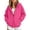 00-Hot Pink#1291, variant on Kiijoy Toddler Girls Casual Zip Up Hoodie Kids Sweatshirt with Pocket, Black, Sizes 3-4T