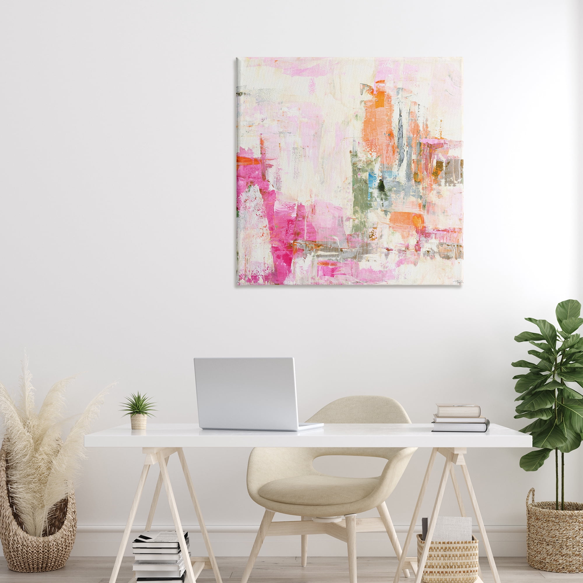 Stupell Industries New Age Pink Abstract Canvas Wall Art, design by Design Fabrikken