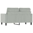 thumbnail image 2 of Bowery Hill Contemporary Metal 2-Seater Sofa in Light Gray Polyester, 2 of 11