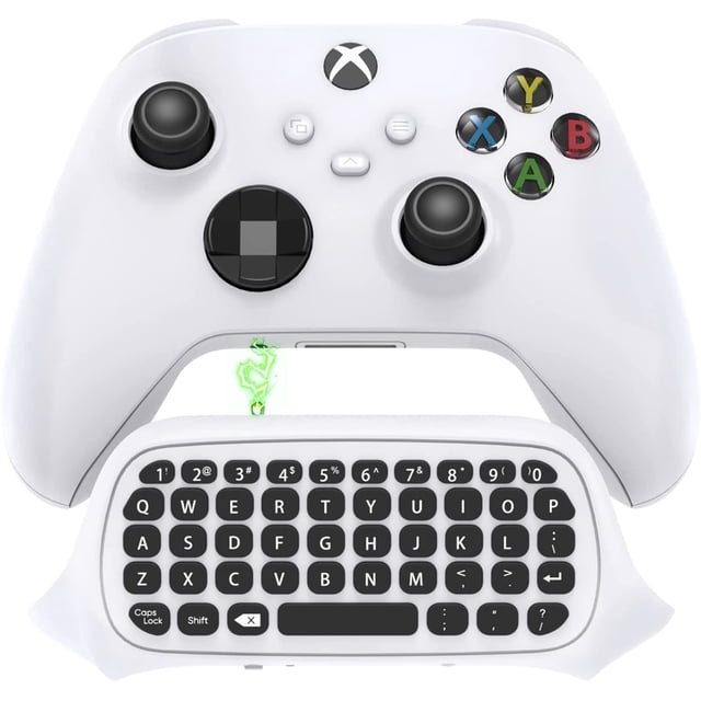 Controller Keyboard for Xbox Series X/S, Wireless 2.4G Ergonomic USB Gamepad Keypad QWERTY Chatpad with Audio and Headset Jack for Game Live Chat Compatiable with Xbox Series S/Series