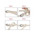 thumbnail image 4 of INSPIRE CHIC Women's Adjustable Thin Braided Rope Faux Leather Belts White 24-35.8" waist, 4 of 5