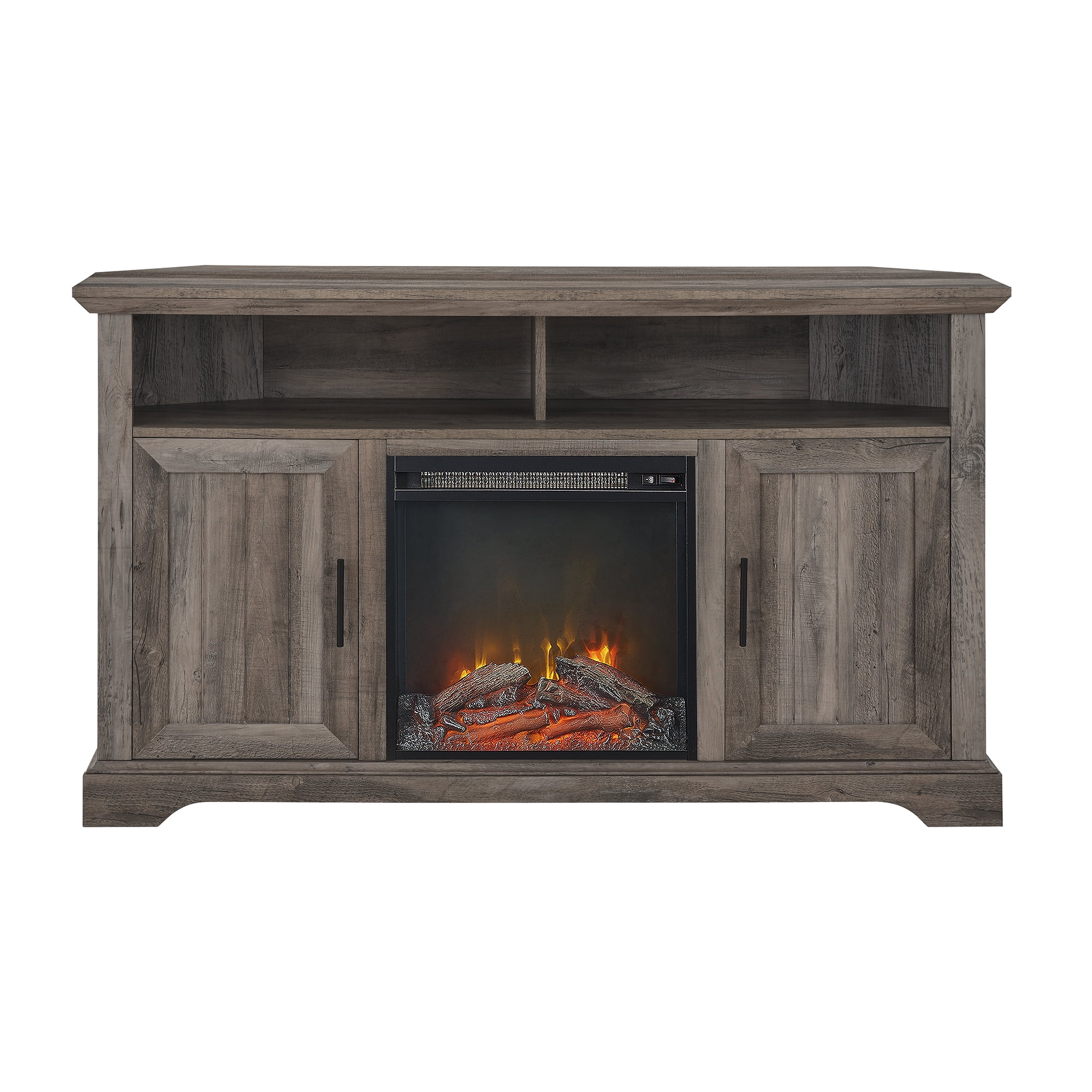Manor Park Coastal Corner Fireplace TV Stand for TVs up to 60", Grey Wash