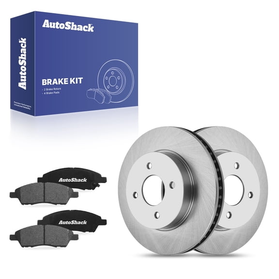 AutoShack Front Vented Brake Rotors   Ceramic Pads 6-PC Brake Kit Replacement for 2012-2019 Nissan Versa 2014-2019 Nissan Versa Note 10.24" (260 mm)