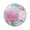 Pink Peony Pattern, variant on 15.4" Round Placemat Set of 1 Polyester Fabric Place Mats Non-Slip Dining Kitchen Table Mats for Kitchen Party Decor Lavender and Pink Flowers