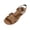 Khaki, variant on Women Comfy Elastic Cross Strap Flat Sandals Solid Color Soft Lightweight Open Toe Summer Casual Shoes