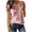 Pink, variant on Giftesty Women's Solid Color V-Neck Comfortable Loose T-Shirt Short Sleeve Blouse Casual Tops