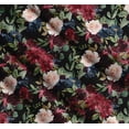 thumbnail image 3 of Soimoi Black Cotton Voile Fabric Leaves & Peony Floral Printed Craft Fabric by the Yard 42 Inch Wide, 3 of 7