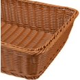 thumbnail image 3 of Yarlung 2 Pack Poly Wicker Woven Bread Basket, 16 Inch Rectangular Fruit Baskets Food Serving Holders for Vegetables, Home, Kitchen, Restaurant, Outdoor, Imitation Rattan Brown - -, 3 of 8