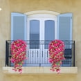 thumbnail image 3 of Luluganb Artificial Flowers for Outdoors Decoration, 1 Pack Fake Hanging Morning Glory Uv & Fading Resistant, Faux Plants for Home Porch Patio Balcony Planter Yard Garden Farmhouse Hot Pink, 3 of 5