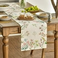 thumbnail image 2 of Camino de mesa de verano con flores y plantas de moda, decoración de mesa de cocina de temporada, decoración interior para fiestas navideñas, 2 of 5