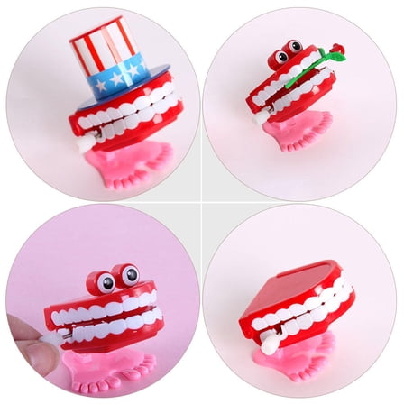 BESTYASH 8Pcs Funny Toys Plastic Wind-up Chattering Teeth With Walking Function For