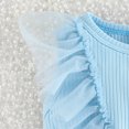 thumbnail image 4 of Baby Girl Princess Dress Sleeveless Floral Embroidery Tulle Dress Toddler Party Dress Light Blue 6-12 Months, 4 of 7