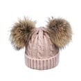 thumbnail image 1 of Qarigey Gorro de lana cálido para invierno, suave y cómodo, amplia aplicación para gorro de invierno cálido para niños Sombreros Piel rosada, 1 of 6