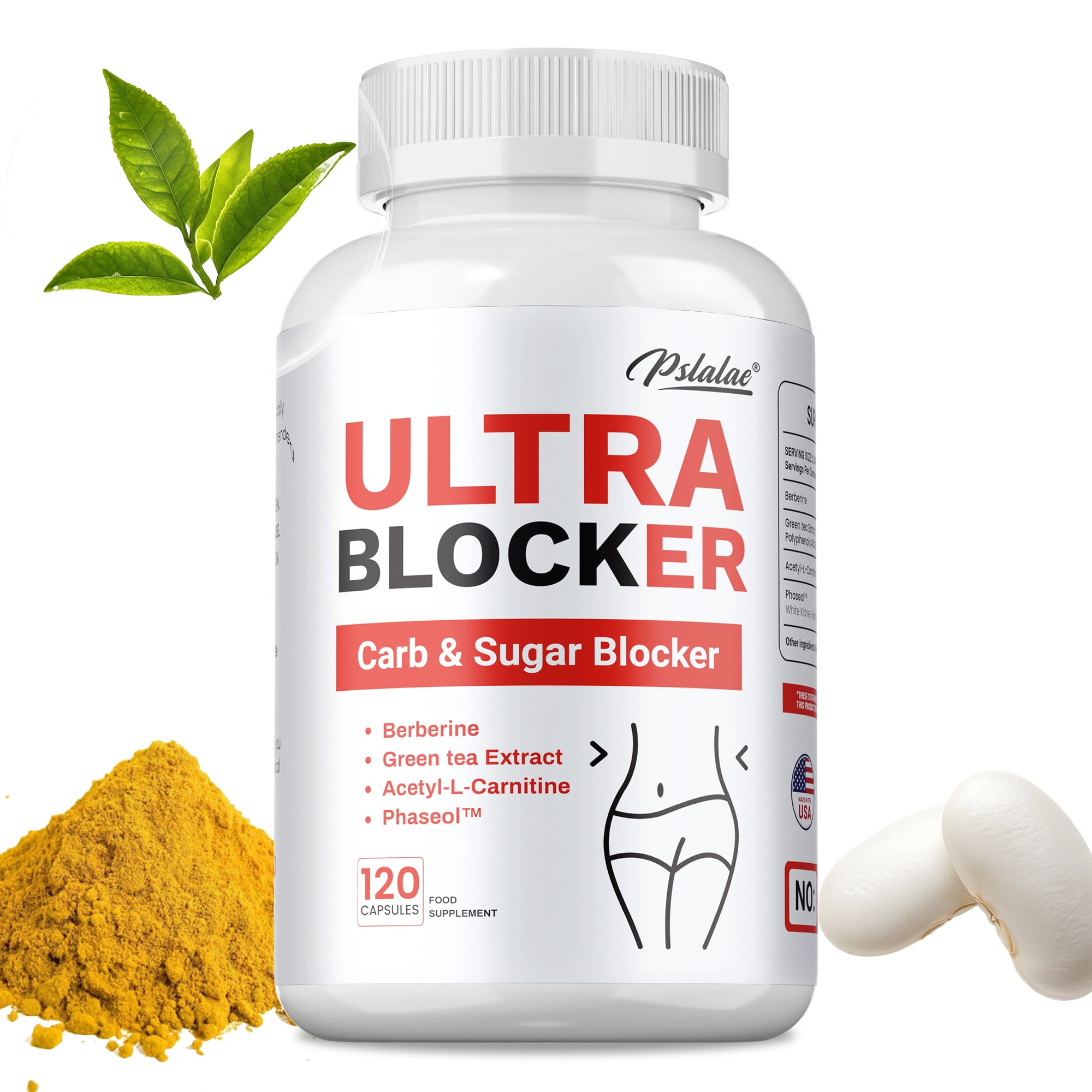 Ultra Blocker - Carb & Sugar Blocker - for Metabolism and Craving Support, Healthy Weight Management - 120 Capsules