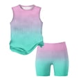 thumbnail image 3 of Grblisyd Outfits for Girls 10-12 Summer Gradient Print Tank Top and Biker Shorts 2 Piece Outfit Kids Cute Clothing Sets, 3 of 6