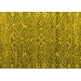 thumbnail image 1 of Ahgly Company Indoor Rectangle Abstract Yellow Modern Area Rugs, 2' x 5', 1 of 4