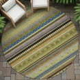thumbnail image 3 of Dalyn Rugs Machine Washable Indoor/Outdoor Chantille ACN2218 Olive 8' x 8' Round Rug, 3 of 7