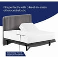 thumbnail image 4 of California King Size 39" Split Top Flex Head 4-PCs Sheet Set Fits 7-12" Deep Pocket, 500-TC Egyptian Cotton (Solid, White), 4 of 6