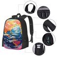 thumbnail image 2 of Balery Colorful Whimsical Earth Mochila para hombre y mujer - Tela Oxford 600D resistente - Gran capacidad, resistente al agua, ideal para la escuela, viajes y senderismo, 2 of 6