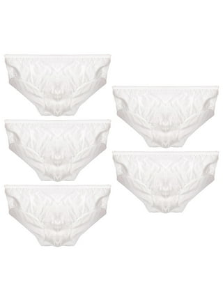 YEUHTLL 6Pcs/Set Travel Portable Disposable Non Woven Paper Briefs Panties  Underwear White Regular Emergency Underpants for Women Men