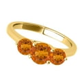 thumbnail image 4 of Aonejewelry Women's 2.25 Carat Three Stone Citrine Ring in 10k Yellow Gold, 4 of 5
