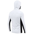 thumbnail image 4 of Inglocry Men's UPF 50+ Hooded Fishing Shirts Quick Dry Long Sleeve Sun Protection Hoodie, Hiking Running Swimming Rash Guard with Mask 2026 Black 2XL, 4 of 4
