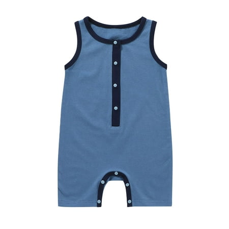 

TAIAOJING Baby Romper Girls Boys Jumpsuit Sleeveless Solid Girls Romper&Jumpsuit One Piece Outfits 6-9 Months