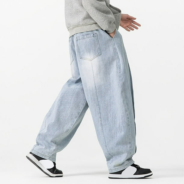 Pantalones vaqueros largos para hombre, pantalones Haren de